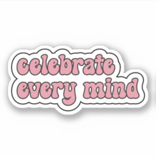 fira varje sinne Rosa Neurodiversity Klistermärken