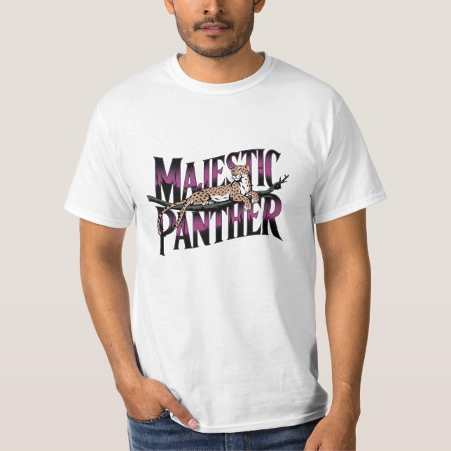 Fira Vild katt med Panther-design T Shirt (Framsida)