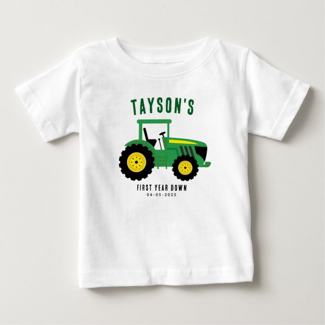 Firade din traktor 1-årsdag | Bondgård tema T Shirt (Framsida)