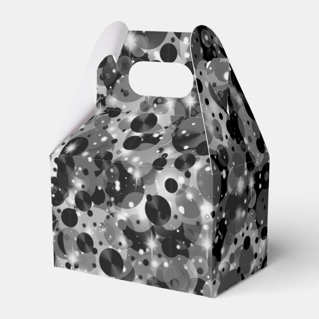 Firande-19-Black PARTY FAVOR BOX,Gable Presentaskar (Baksidan Sidan)