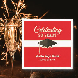 Firande! 20-års klassåterträff pappersservett