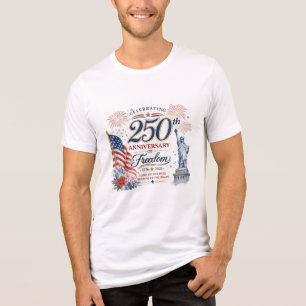 Firande 250 år av frihet Patriotisk t-shirt