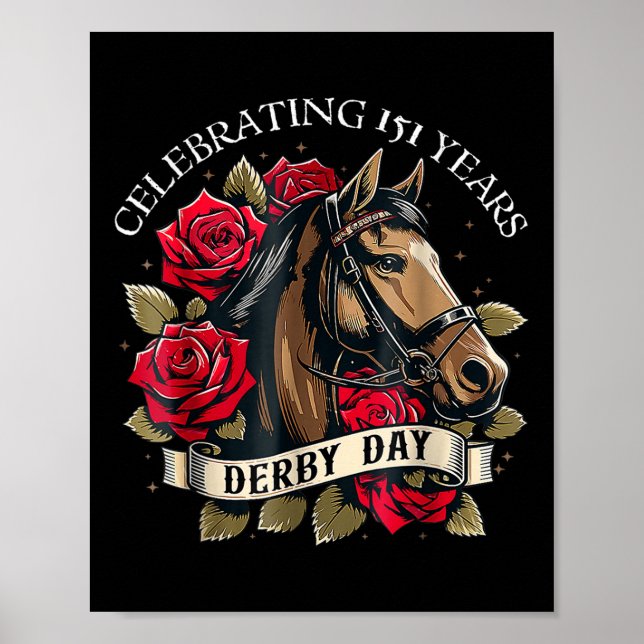 Firande av 151 års Ky Derby Day Manar Women Vinta Poster (Framsidan)