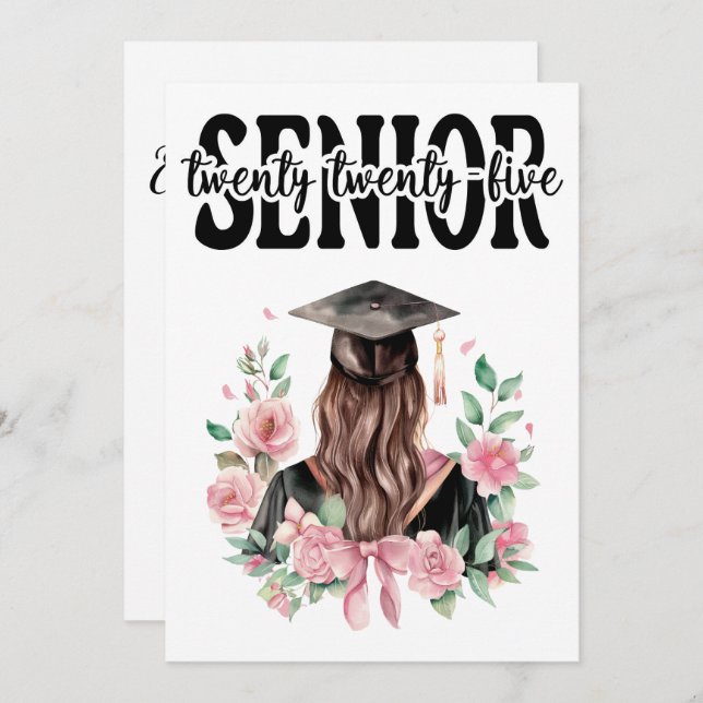 Firande av 2025 års klass kort (Fram/baksida)