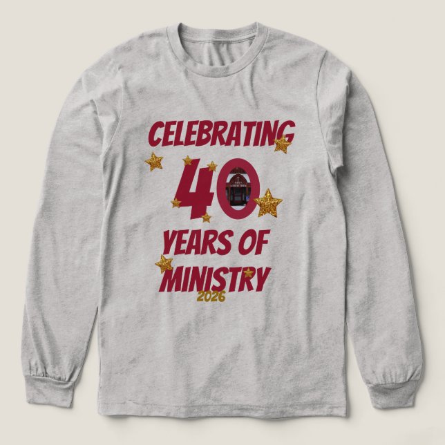 Firande av 40-årsjubileum  t shirt (Design framsida)
