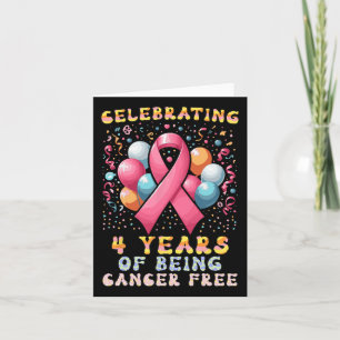 Firande av 4 års cancerfri bröstcancer Ca Kort