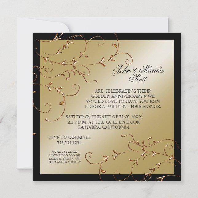 Firande av 50 år, 50-årsjubiléet inbjudningar (Framsida)