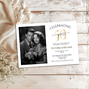 Firande av 50 års fotoårsdag i Party Inbjudningar