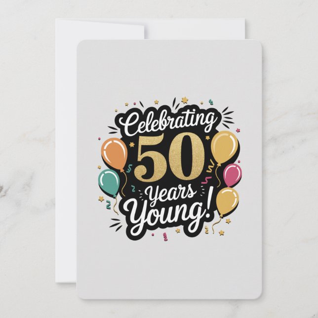 Firande av 50 års Young A Golden Jubilee Card Julkort (Framsida)