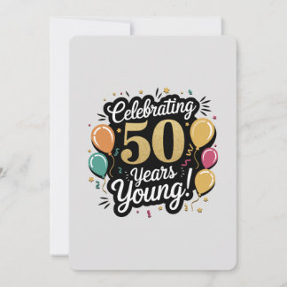 Firande av 50 års Young A Golden Jubilee Card Julkort