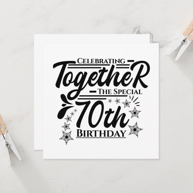 firande av 70-årsdagen inbjudningar (Fram/Back In Situ)