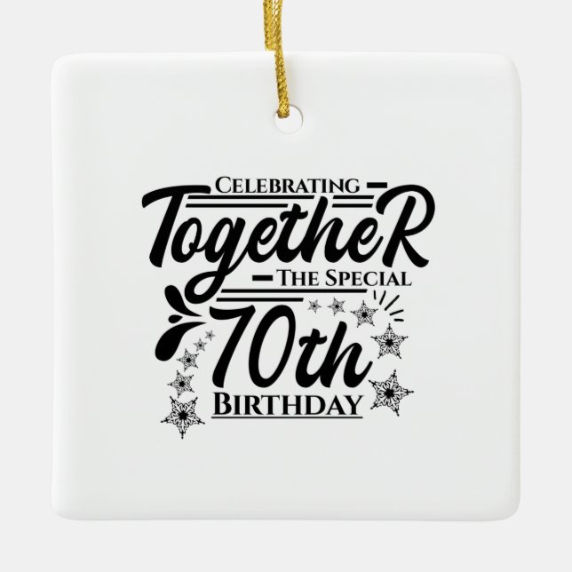 firande av 70-årsdagen julgransprydnad keramik (Framsida)