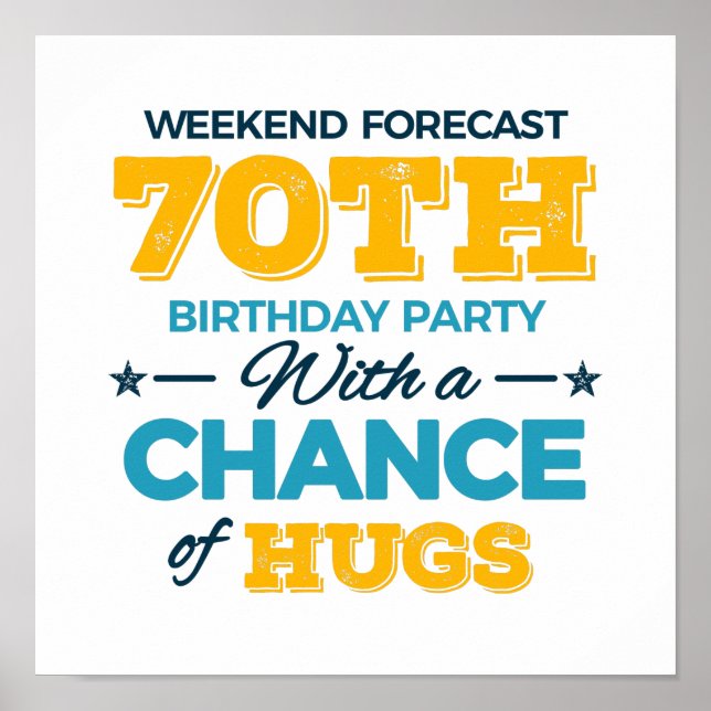 firande av 70-årsdagen poster (Framsidan)