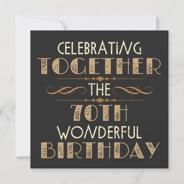 firande av 70-årsdagen spara datumet (Framsida)