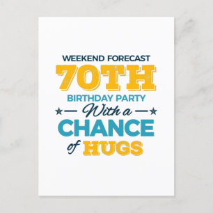 firande av 70-årsdagen vykort