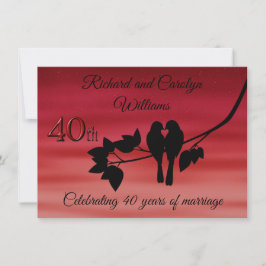 Firande av älsklingars 40-årsjubileum inbjudningar