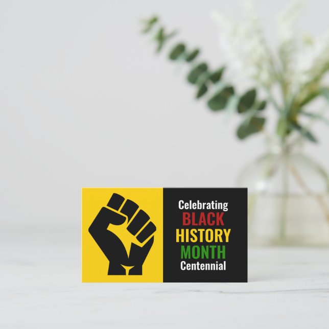 Firande av Black History Month hundraårsjubileum Visitkort (Stående Fram)