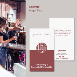 Firande av en Tack för partnerskapsstil Visitkort