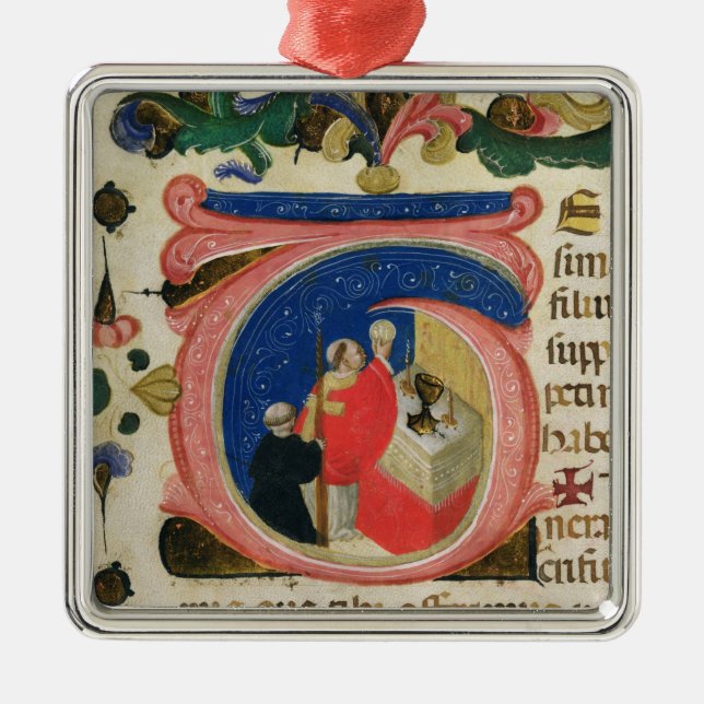Firande av eucharisten julgransprydnad metall (Framsidan)