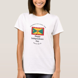Firande av GRENADA OBEROENDE Flagga WHITE T Shirt