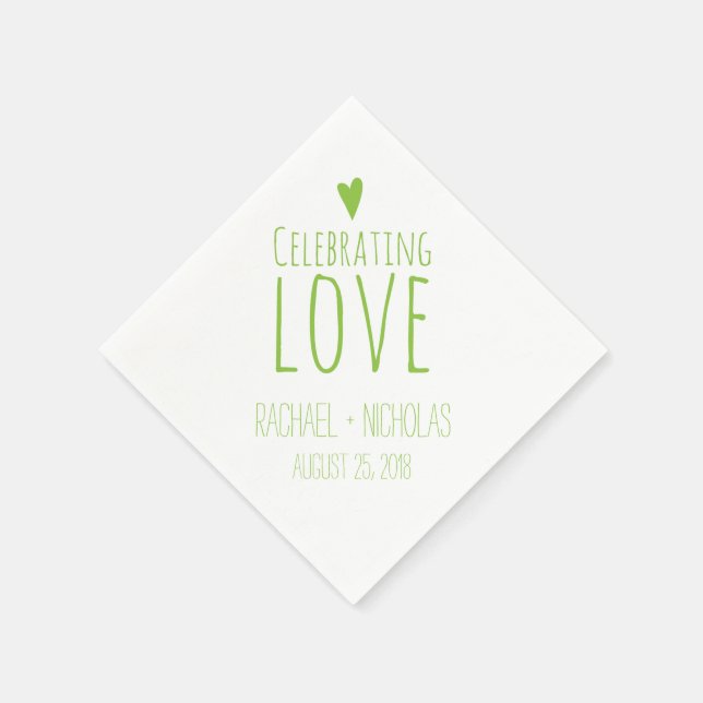 Firande av Kärlek | BRÖLLOP Pappersservett (Hörn)