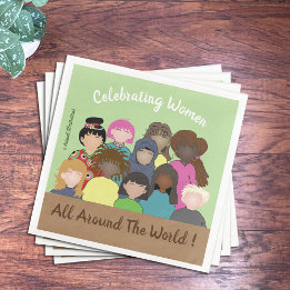 Firande av kvinnor den 8 mars , pappra blöjor pappersservett