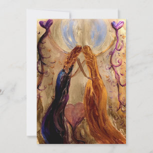 Firande av kvinnor Flat Notecard Tack Kort