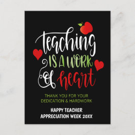 Firande av Lärarveckan Dekorationer TACK Vykort