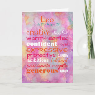 Firande av Leo Birthday (kort) Kort