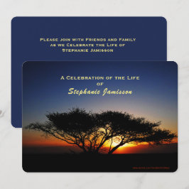Firande av Life, Lone Acacia Träd vid Sunrise Inbjudningar