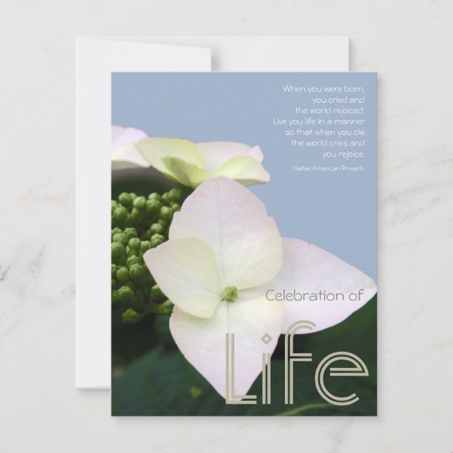 Firande av liv med inspirera citationstecken 7 inbjudningar (Framsida)