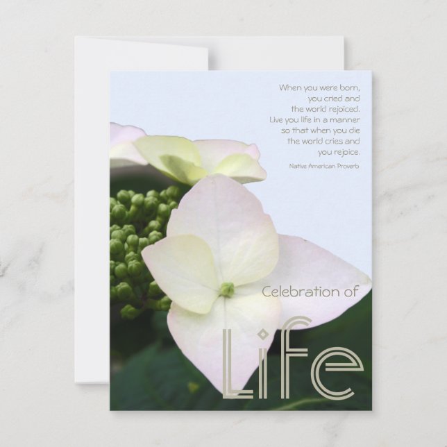 Firande av liv med inspirera citationstecken 9 inbjudningar (Framsida)