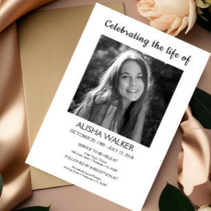 Firande av livsinbjudan, Memorial Service Inbjudningar