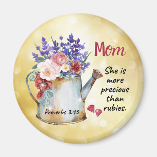 Firande av Mamma - Proverbs 3:15 Magnet