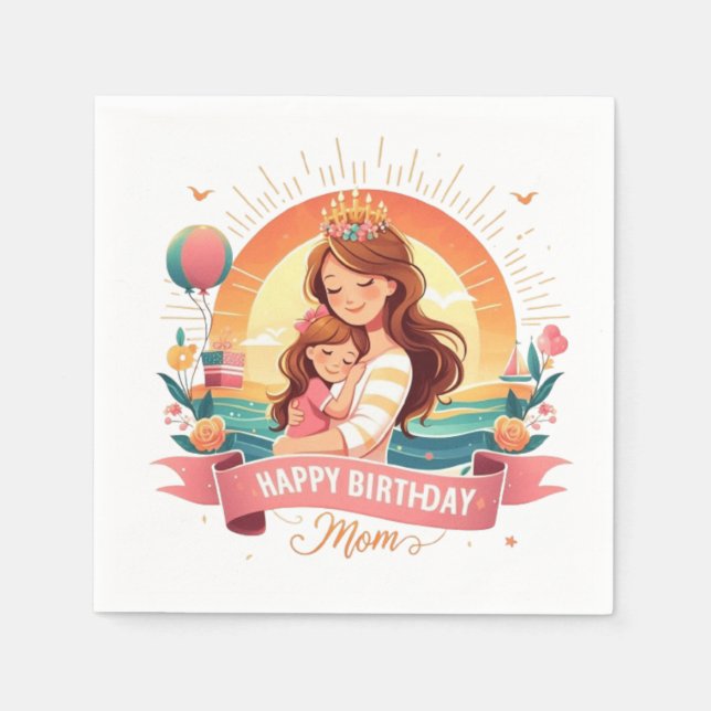 Firande av Mamma Speciella dag Pappersservett (Framsidan)
