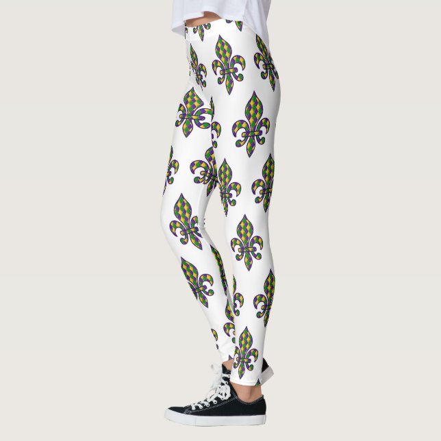 Firande av Mardi Gras Carnival Leggings (Vänster)