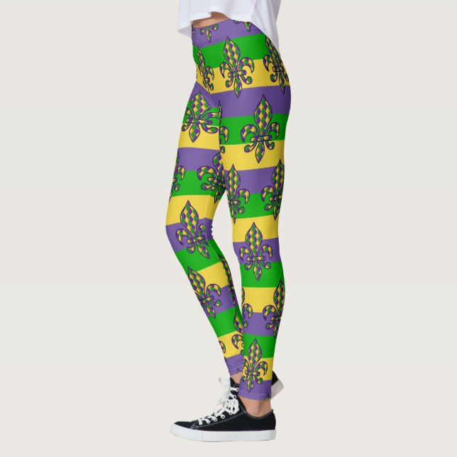 Firande av Mardi Gras Carnival Leggings (Vänster)