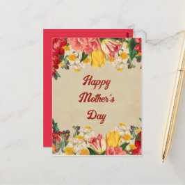 Firande av Mors dag 2025 Flower Vykort