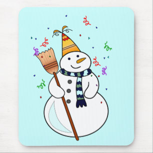 Firande av Snögubbe Mousepad Musmatta