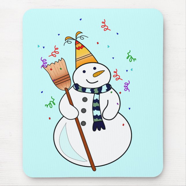 Firande av Snögubbe Mousepad Musmatta (Framsidan)