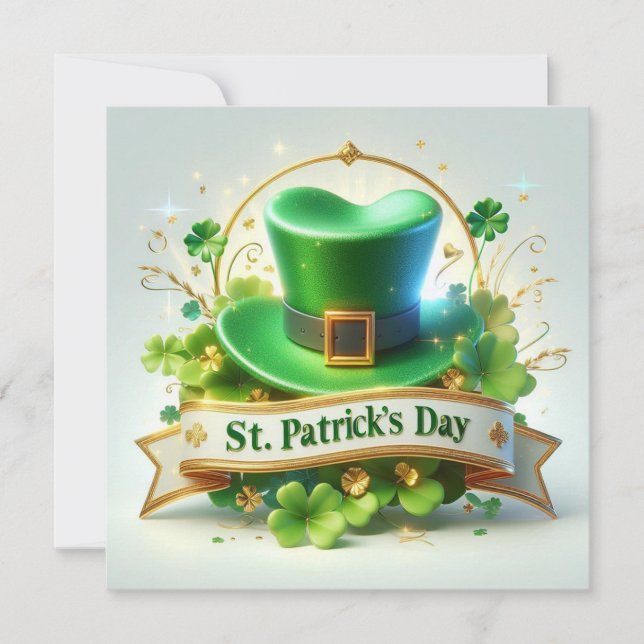 Firande av St. Patrick's Day Julkort (Framsida)