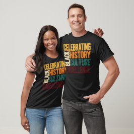 Firande av svart historisk kultur och excellens t shirt