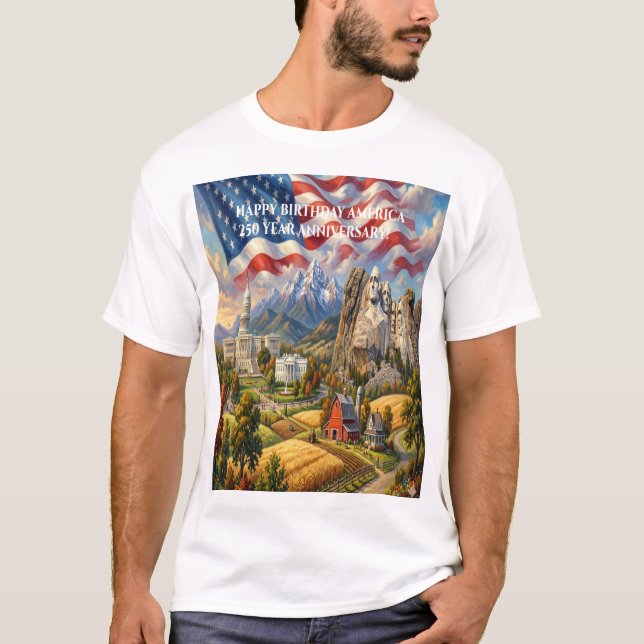 Firande av USA:s 250-års sesquicentennial T Shirt (Framsida)