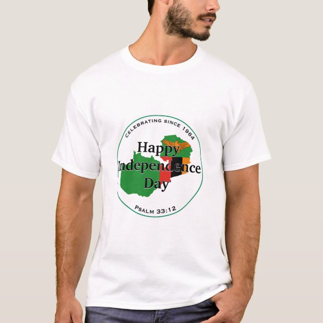 Firande av ZAMBIA OBEROENDE Zambian T Shirt (Framsida)