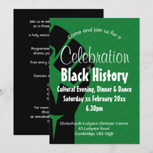 FIRANDE BLACK HISTORY Personlig BHM Inbjudningar