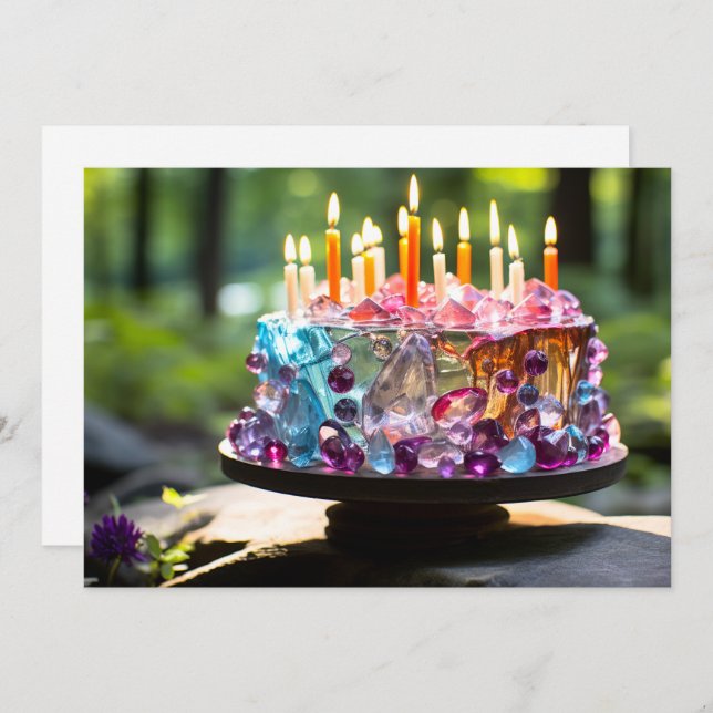 Firande Cake Julkort (Fram/baksida)