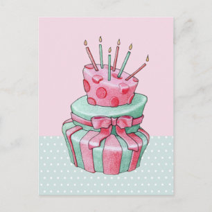 Firande Cake-vykort Vykort