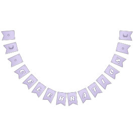 Firande Cute Lavender Lila Funky Lettering Vimplar