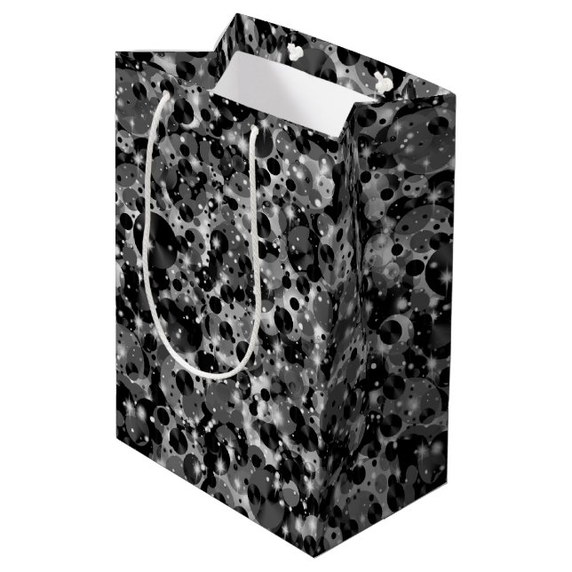 Firande Dots-19-Black GIFT BAG M (Baksidan Vinklad)
