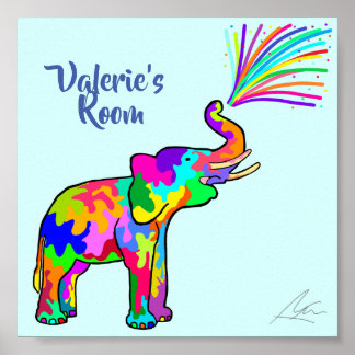 Firande Elephant Art Poster